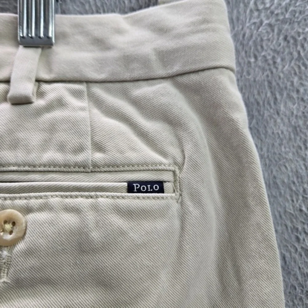 VINTAGE Polo Ralph Lauren Men Pants 38x30 Beige Chino Mid Rise Pockets Cotton‎
